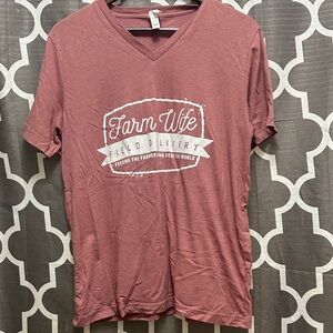 Bella Canvas Women's V-Neck Tee - Mauve